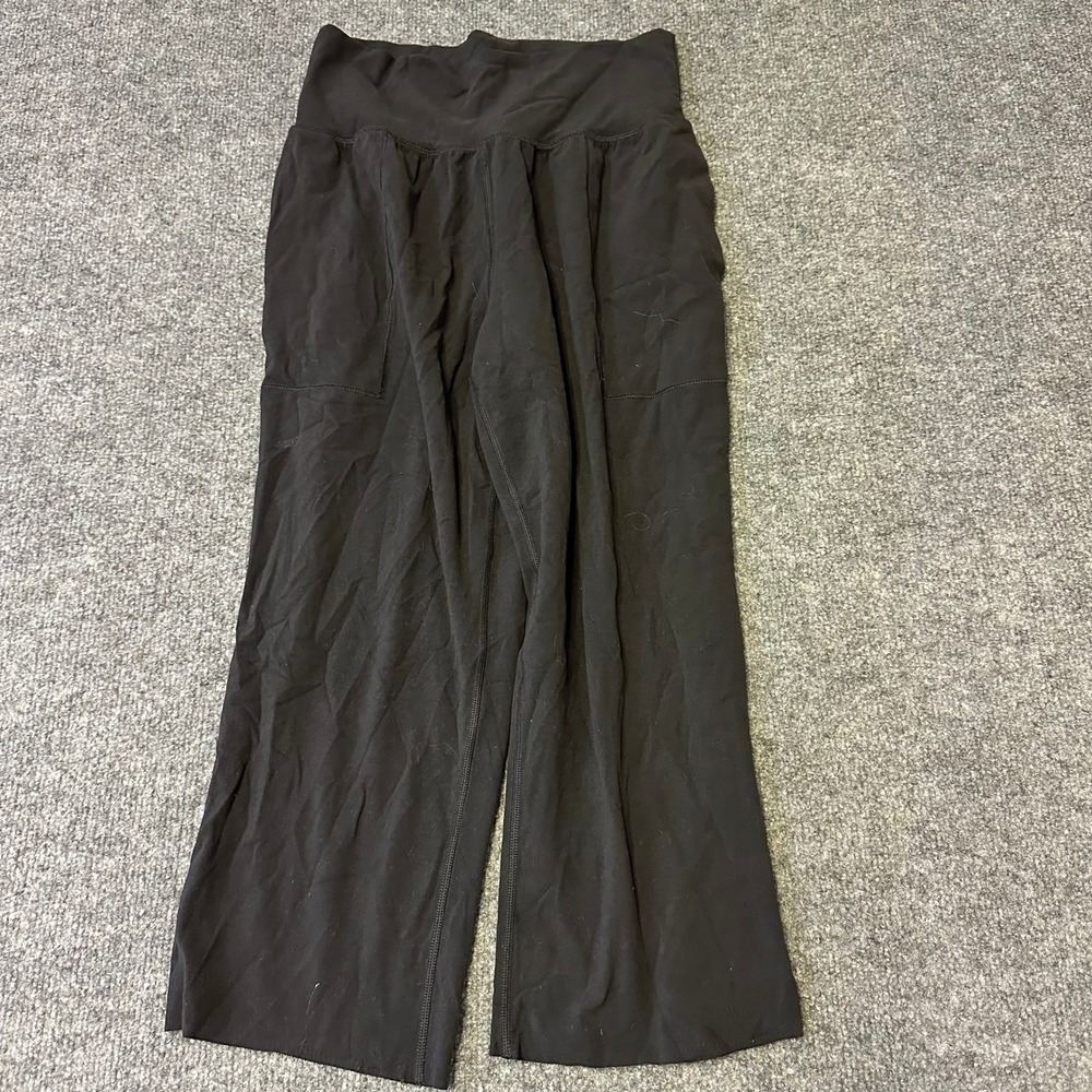 Athleta Joggers Womens Size S Black Salutation Crop High Rise Pockets Athletic